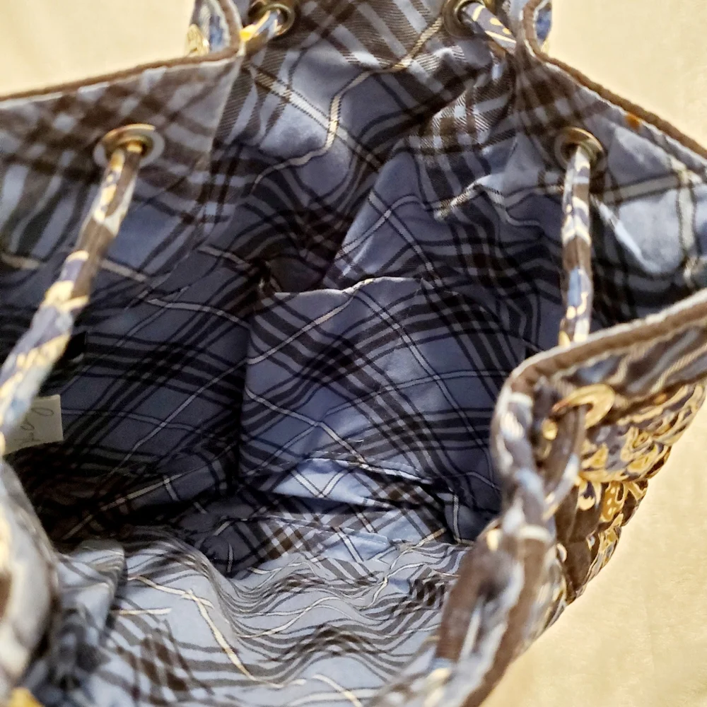 Vera Bradley Backsack Blue Paisley Windsor Navy
